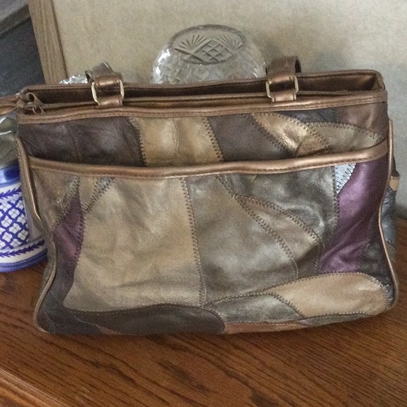 🎖️Unbranded Patchwork Leather Shoulder Bag - Picture 1 of 16